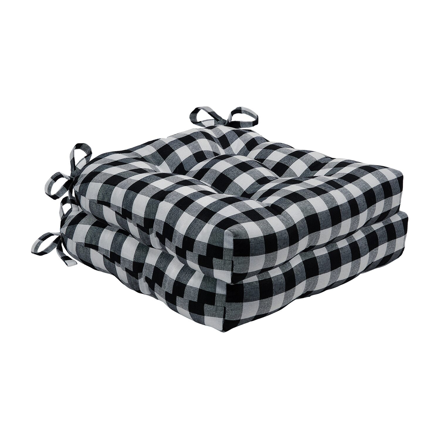 Achim Buffalo Check Tufted Dining Cushion
