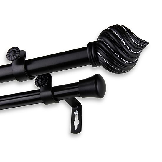 Rod Desyne Bisque 13/16" Double Adjustable Curtain Rod