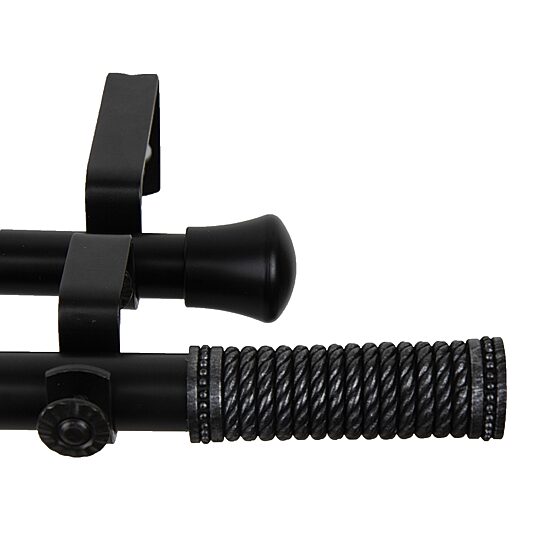 Rod Desyne Threaded 13/16" Adjustable Double Curtain Rod