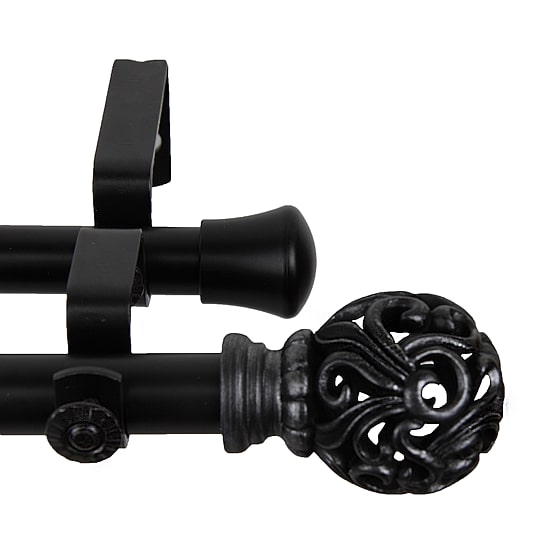 Rod Desyne Adora 13/16" Adjustable Double Curtain Rod