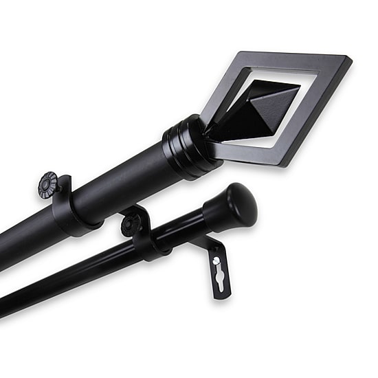 Rod Desyne Lenore 1" Adjustable Double Curtain Rod