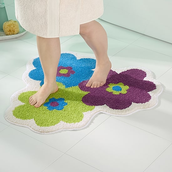 Town And Country Blossom Purple Bath Rug