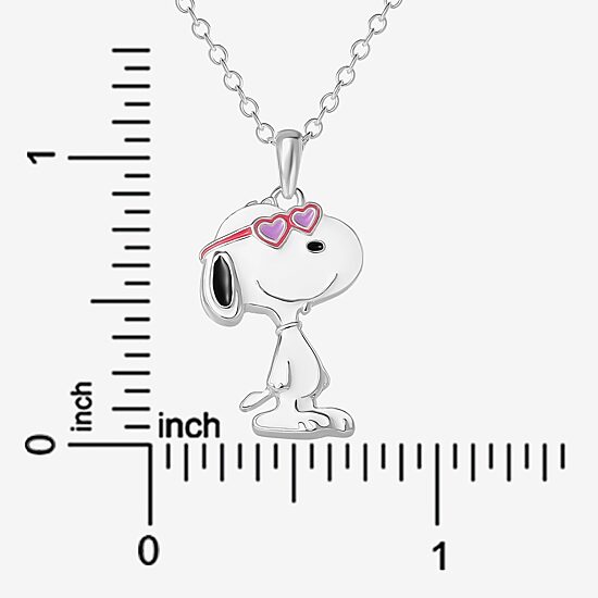 Disney Classics Love Unisex Adult Pure Silver Over Brass 18 Inch Pendant Necklace