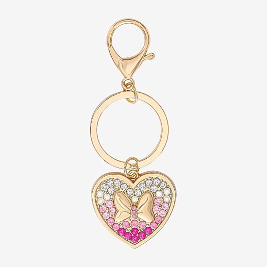 Gold Tone Minnie Mouse Bow Key Chain