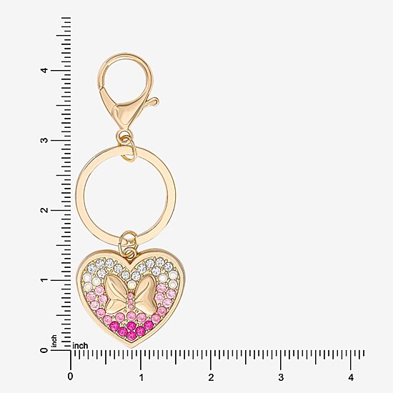 Gold Tone Minnie Mouse Bow Key Chain