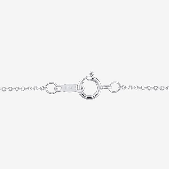 Diamond Blossom (G, Si2) Womens 1/4 CT. T.W. Lab Grown White Diamond 10K Gold 18 Inch Pendant Necklace