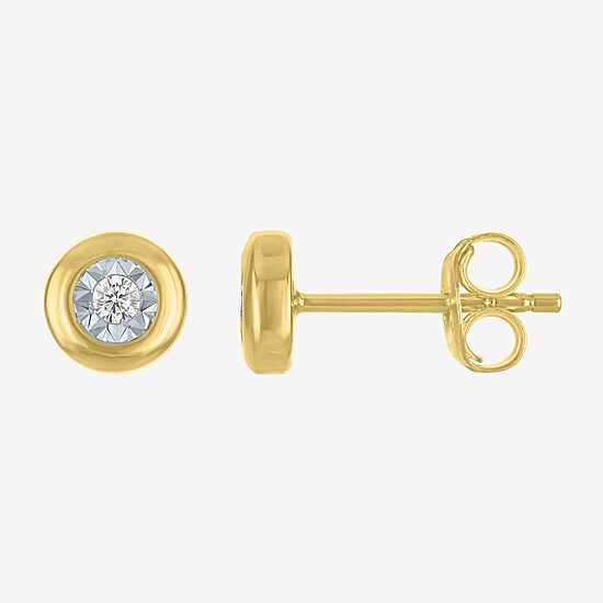 Yes, Please! (G-H, Si2-I1) Womens 1/10 CT. T.W. Lab Grown White Diamond 14K Gold Over Silver 2-pc. Jewelry Set