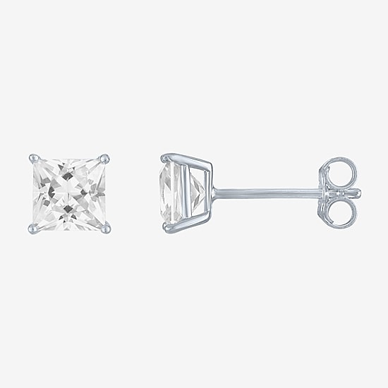 Yes, Please! Womens Lab Created White Sapphire Sterling Silver 4 Pair Jewelry Set