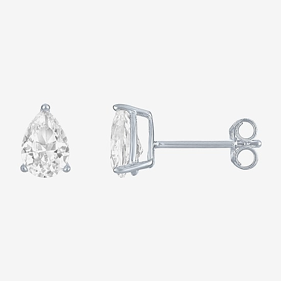 Yes, Please! Womens Lab Created White Sapphire Sterling Silver 4 Pair Jewelry Set