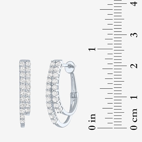 Yes, Please! Womens Lab Created White Sapphire Sterling Silver Pear Round 2 Pair Jewelry Set