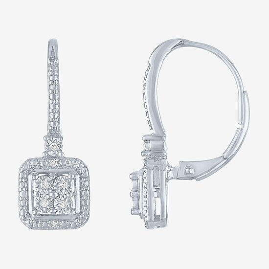 Diamond Blossom Womens 1/10 CT. T.W. Natural White Diamond Sterling Silver 2-pc. Jewelry Set