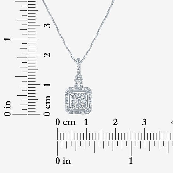 Diamond Blossom Womens 1/10 CT. T.W. Natural White Diamond Sterling Silver 2-pc. Jewelry Set