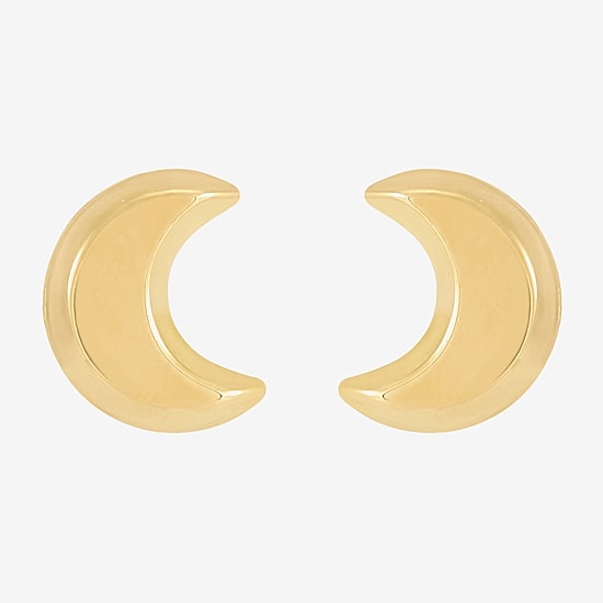 Limited Quantities! Kids 14K Gold 6.5mm Moon Stud Earrings