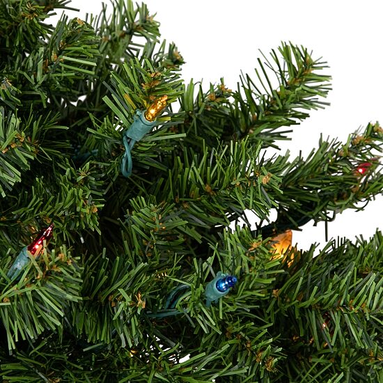 Northlight Canadian Pine Artificial 36 Inch Multi Lights Pre-Lit Wreath
