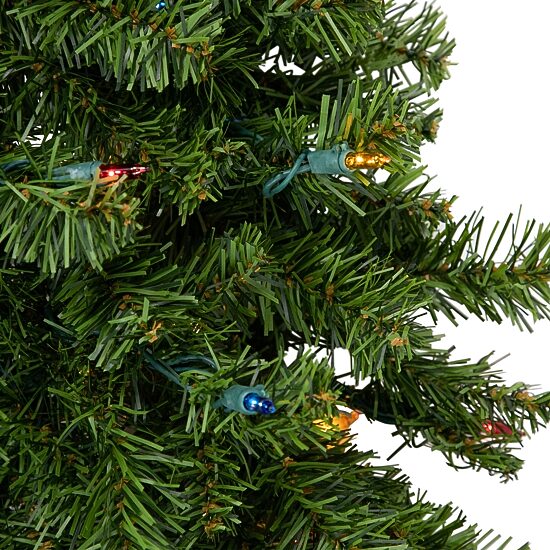 Northlight Canadian Pine Artificial 36 Inch Multi Lights Pre-Lit Wreath