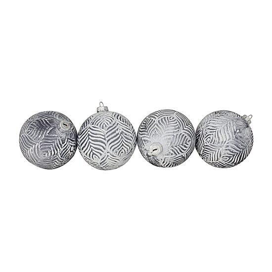 Northlight Antique Glass Ball 4-pc. Christmas Ornament