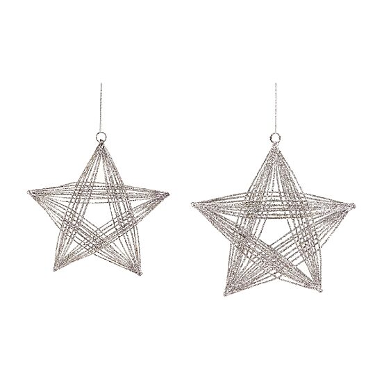 Northlight D Wire Frame Star 2-pc. Christmas Ornament