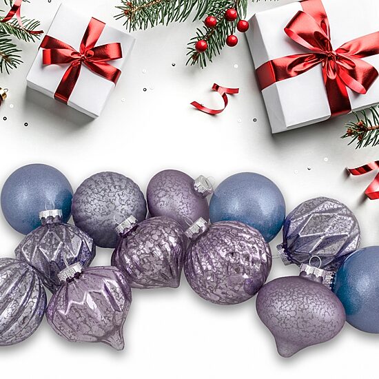 Northlight Finial And Glass Ball 12-pc. Christmas Ornament