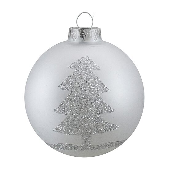 Northlight Silver Glass Ball 4-pc. Christmas Ornament