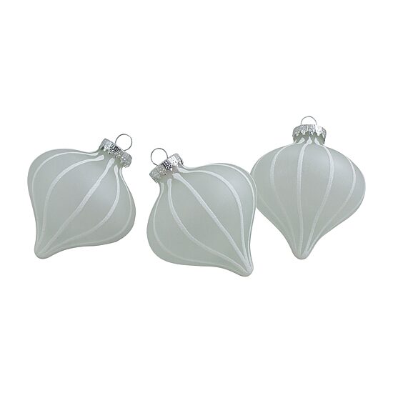 Northlight Stripes Glass 3-pc. Christmas Ornament