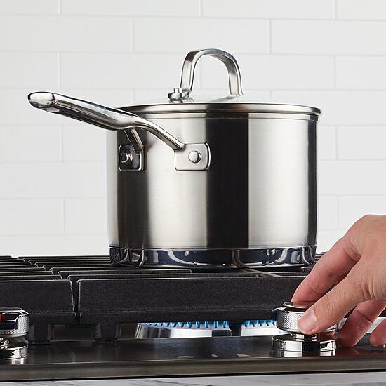 Kitchen Aid Stainless Steel 3-Ply Base 3-qt. Covered Sauce Pan