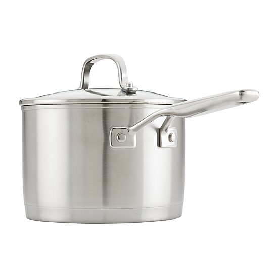 Kitchen Aid Stainless Steel 3-Ply Base 3-qt. Covered Sauce Pan