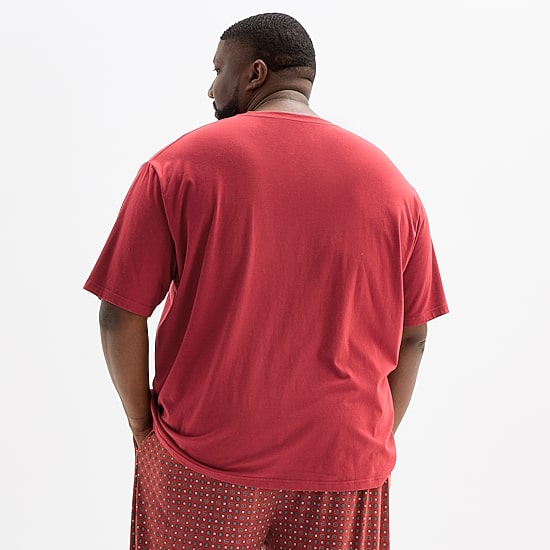 Stafford Mens Crew Neck Short Sleeve Big and Tall Pajama Top