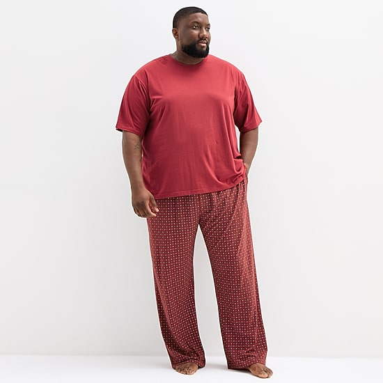 Stafford Mens Crew Neck Short Sleeve Big and Tall Pajama Top