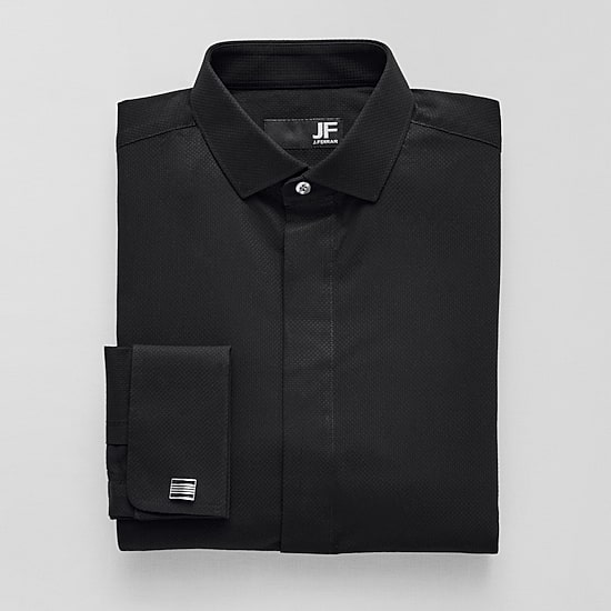 J. Ferrar Point Collar Long Sleeve Tuxedo Shirt