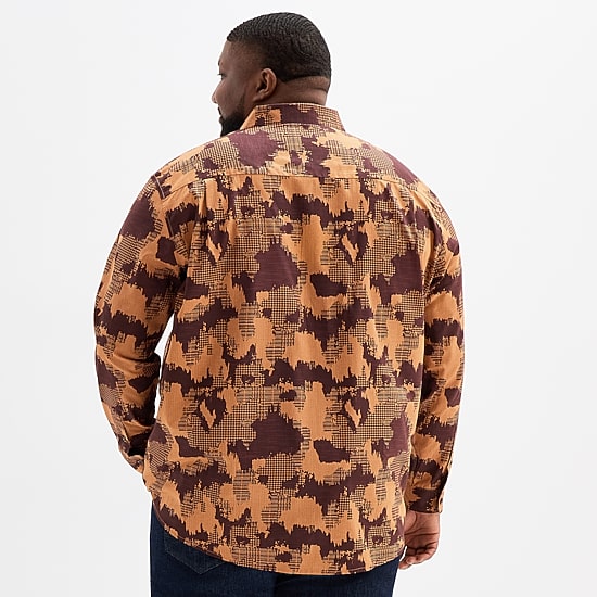 Shaquille O'Neal XLG™ Mens Long Sleeve Classic Fit Big and Tall Button-Down Shirt
