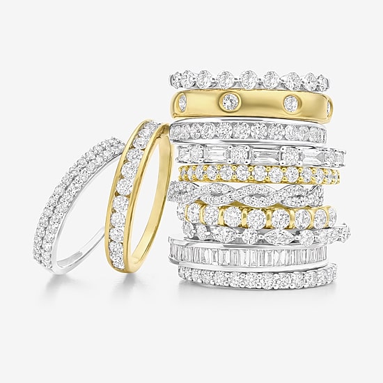 (G-H / Si2-I1) Womens 1/3 CT. T.W. Lab Grown White Diamond 10K Gold Delicate Wedding Band