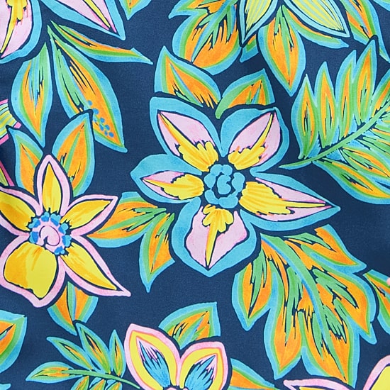 Burnside Mens Drawstring Waist 6" Floral Swim Trunks