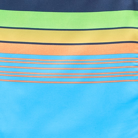 Burnside Mens Drawstring Waist 6" Striped Swim Trunks