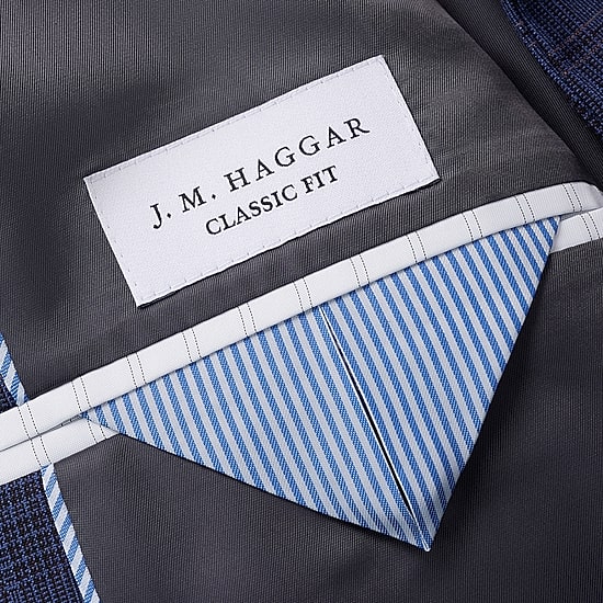 Haggar J.M. Haggar Mens Big and Tall Classic Fit Plaid Suit Jacket