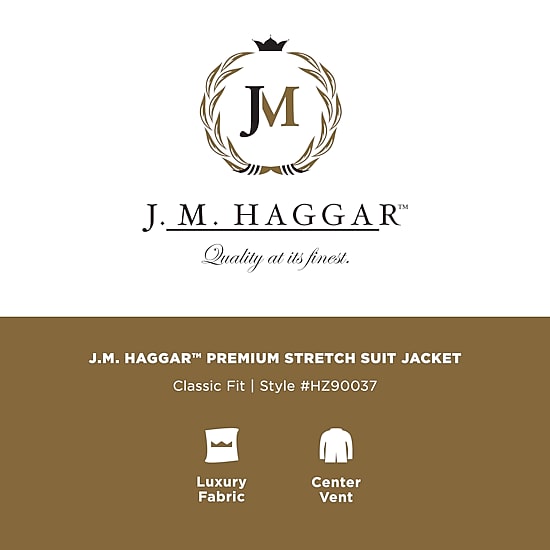 Haggar J.M. Haggar Mens Big and Tall Classic Fit Plaid Suit Jacket