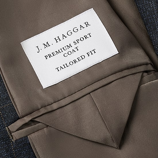 Haggar JMH J.M. Haggar Mens Big and Tall Plaid Regular Fit Sport Coat