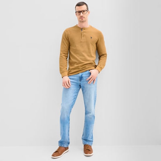 U.S. Polo Assn. Thermal Mens Long Sleeve Classic Fit Henley Shirt