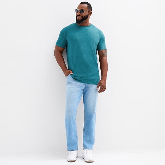 St. John's Bay Super Soft Mens Crew Neck Short Sleeve Big and Tall T-Shirt