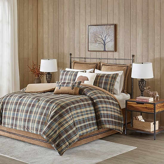 Woolrich Hadley Plaid Oversized Cozy Spun Comforter Set