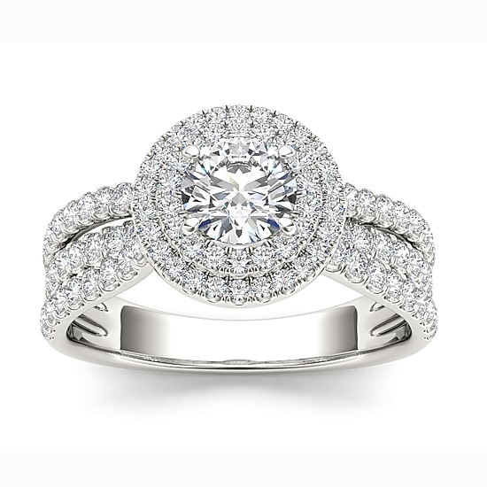 1 CT.T.W. Natural Round Diamond 14K Gold Engagement Ring