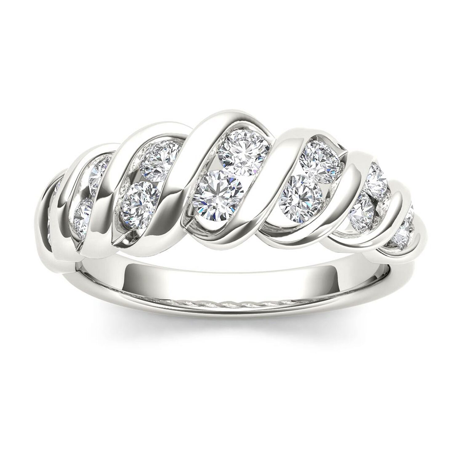 Womens 3.5MM 3/4 CT. T.W. Natural White Diamond 14K Gold Anniversary Wedding Band