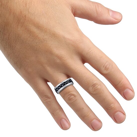 Mens 8MM Tungsten Wedding Band