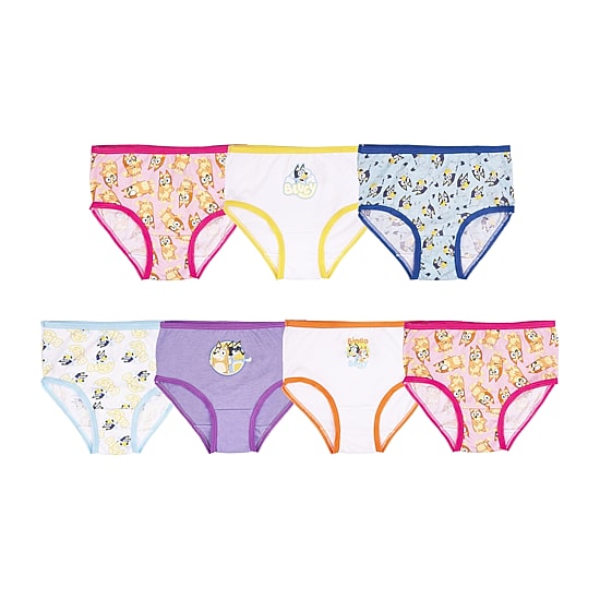 Toddler Girls Bluey 7 Pack Brief Panty