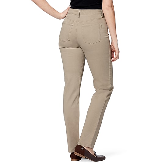 Gloria Vanderbilt Amanda Womens High Rise Stretch Fabric Tapered Leg Jean
