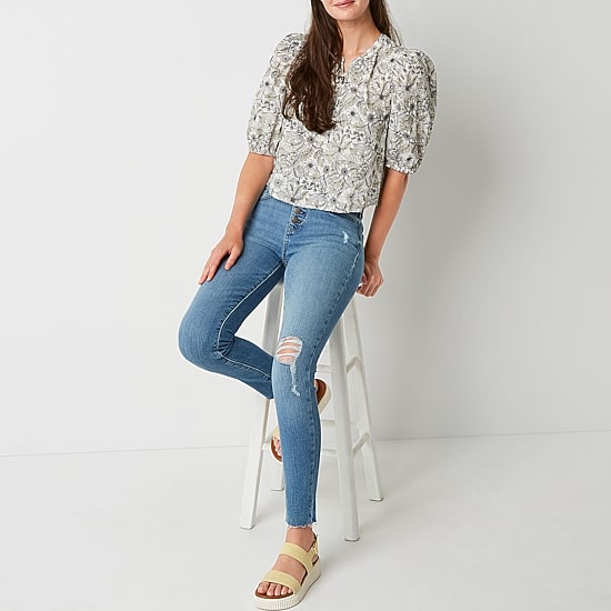 a.n.a Womens Tall High Rise Skinny Fit Jean