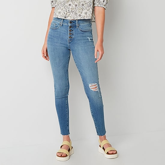 a.n.a Womens Tall High Rise Skinny Fit Jean