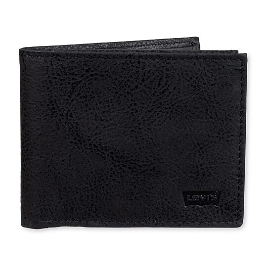 Levi's® Passcase With Embossed Logo Mens Slim Fold Wallet