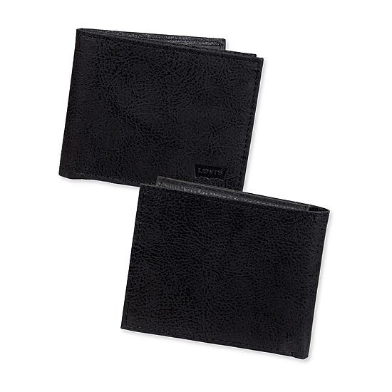 Levi's® Passcase With Embossed Logo Mens Slim Fold Wallet
