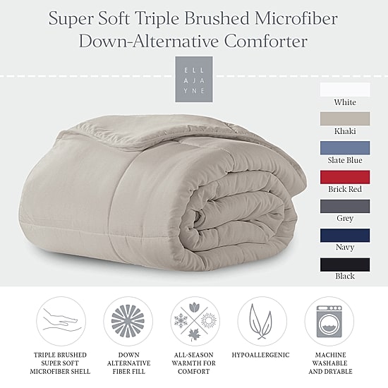 Ella Jayne Microfiber Down-Alternative Solid Color Comforter