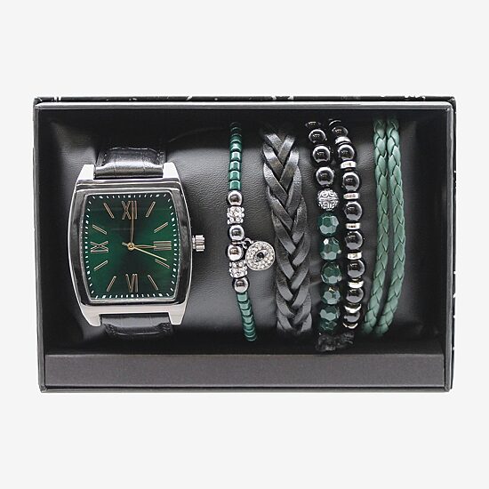 Mens Black 3-pc. Watch Boxed Set Mac7141jc